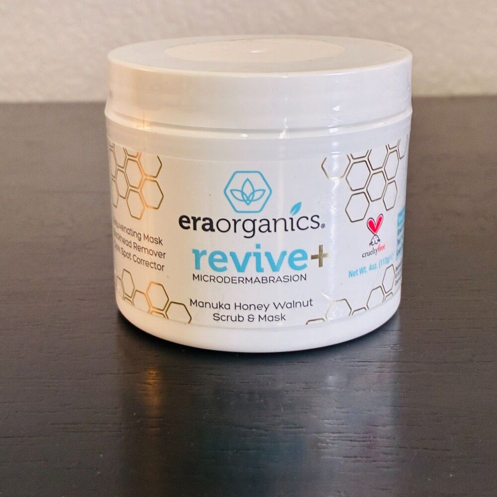Era Organics Revive+ Microdermabrasion  Manuka Honey Walnut Scrub & Mask 9/25